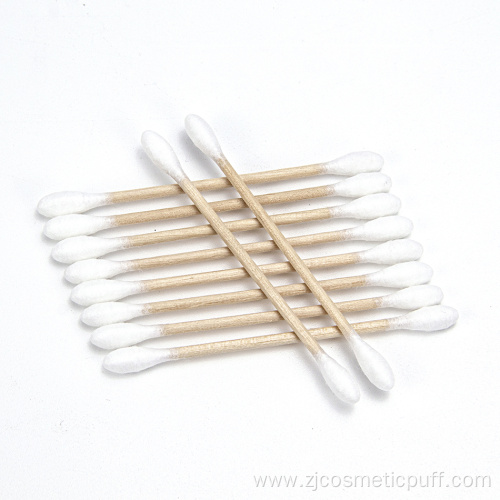 Custom Wooden Stick double round heads cotton buds